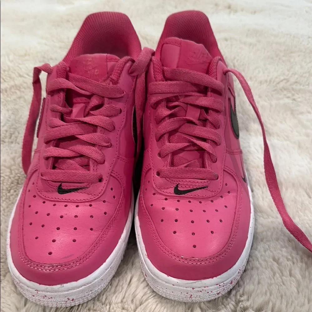 Nike Air Force 1 Pink with Black Swoosh